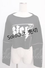 LISTEN FLAVOR / SICK 安ピンリングジップ付ショートトップス  ブラック Y-25-02-21-127-PU-TO-SZ-ZY