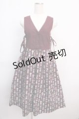 axes femme POETIQUE / アリス　鍵穴柄ジャンスカ M ワイン Y-25-02-21-136-AX-OP-SZ-ZT313
