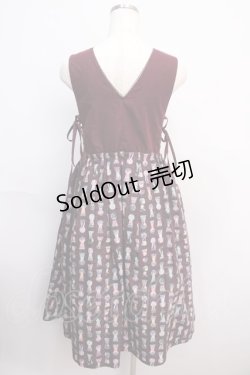 画像2: axes femme POETIQUE / アリス　鍵穴柄ジャンスカ M ワイン Y-25-02-21-136-AX-OP-SZ-ZT313