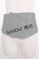 axes femme / 編み上げコルセットベルト  黒 Y-25-02-21-016-AX-ZA-AS-ZY