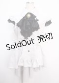 MARBLE / ゴシック調エレガンスタイ付きジャケット型ドレープワンピース  オフシロ Y-25-02-21-160-GO-OP-SZ-ZY