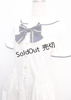 画像3: ALICE and the PIRATES / セーラーカラーのサロペットパンツ  白 Y-25-02-21-166-PA-OP-SZ-ZY