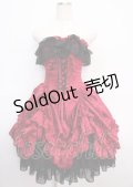 ATELIER PIERROT / 薔薇ジャガードバッスルコルセットワンピース  ワイン Y-25-02-21-171-EL-OP-SZ-ZY