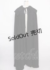 Moi-meme-Moitie / クロスローズ刺繍マント  ブラック Y-25-02-21-191-MO-JA-SZ-ZT073