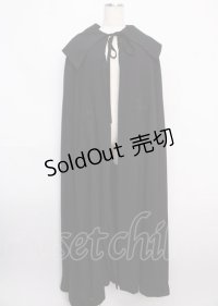 Moi-meme-Moitie / クロスローズ刺繍マント  ブラック Y-25-02-21-191-MO-JA-SZ-ZT073