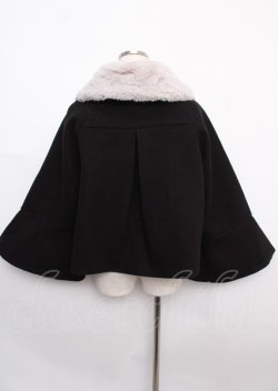画像2: axes femme POETIQUE / ベルスリーブショートコート M 黒 Y-25-02-21-192-AX-CO-SZ-ZT-C027
