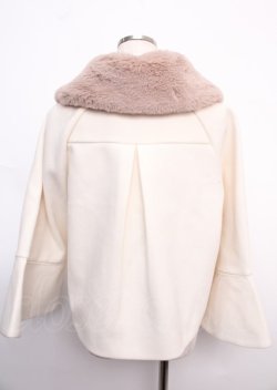 画像2: axes femme POETIQUE / ベルスリーブショートコート M 生成り Y-25-02-21-193-AX-CO-SZ-ZT-C027