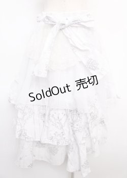 画像2: FRILL / ボリュームバッスルスカート  白 Y-25-02-21-196-HN-SK-SZ-ZY