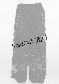 BACKSTAGE PASS / サスペンダーワイドカーゴパンツ F 黒 Y-25-02-21-202-PU-PA-SZ-ZY