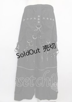 画像2: BACKSTAGE PASS / サスペンダーワイドカーゴパンツ F 黒 Y-25-02-21-202-PU-PA-SZ-ZY
