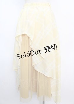 画像2: an another angelus / チュールコンビバックラッフルスカート F イエロー Y-25-02-21-224-CA-SK-SZ-ZY