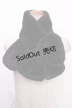 画像1: axes femme POETIQUE / リボンファーマフラー  黒 Y-25-02-21-030-AX-ZA-SZ-ZT