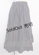 Physical Drop / 3段ティアードスカート  紺 Y-25-02-21-231-LO-SK-SZ-ZT108