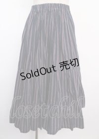 Physical Drop / 3段ティアードスカート  紺 Y-25-02-21-231-LO-SK-SZ-ZT108