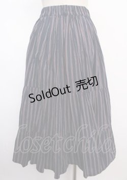 画像2: Physical Drop / 3段ティアードスカート  紺 Y-25-02-21-231-LO-SK-SZ-ZT108