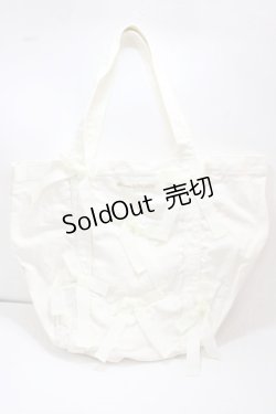 画像1: Maison de FLEUR / リボン帆布キャリーオンバッグ F アイボリー Y-25-02-21-033-LO-BG-SZ-ZT0509