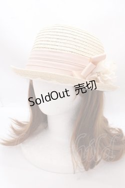 画像1: axes femme / フラワーコサージュハット  ベージュ Y-25-02-21-040-AX-TO-AS-ZT-K004