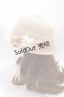 画像2: axes femme / フラワーコサージュハット  ベージュ Y-25-02-21-040-AX-TO-AS-ZT-K004