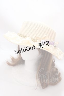 画像1: axes femme / 巻きバラレースカンカン帽  オフ Y-25-02-21-041-AX-AC-AS-ZY