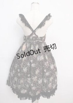 画像2: ALICE and the PIRATES / オフィーリアブーケ〜花に葬られた夜〜柄ジャンパースカートII   こげ茶 Y-25-02-26-030-PA-OP-SZ-ZY