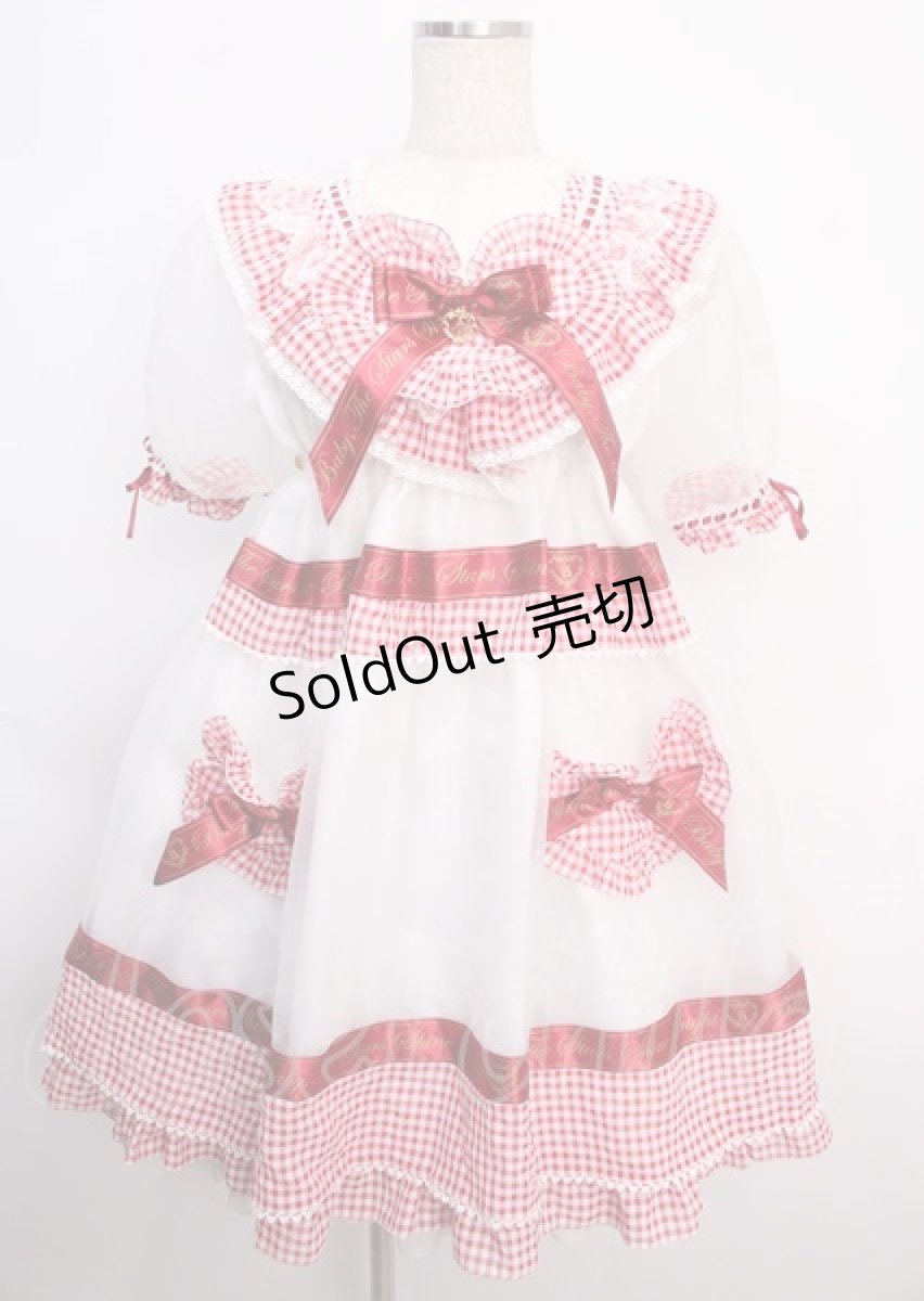 画像1: BABY,THE STARS SHINE BRIGHT / Sweet Best Wishesワンピース - オフ白ｘレッド Y-25-02-26-039-BA-OP-SZ-ZY (1)
