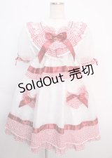 BABY,THE STARS SHINE BRIGHT / Sweet Best Wishesワンピース - オフ白ｘレッド Y-25-02-26-039-BA-OP-SZ-ZY