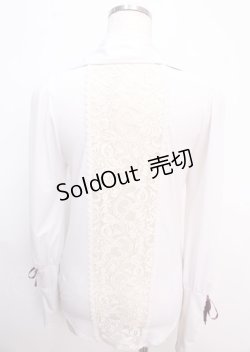 画像2: Sixh.&HONEY / バックレース襟付きスナップボタンカーデ  白 Y-25-02-26-001-GO-TO-SZ-ZY