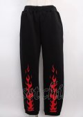 KRY CLOTHING / HELLOKRYパンツ XL 黒ｘ赤 Y-25-02-26-064-EL-PA-SZ-ZY