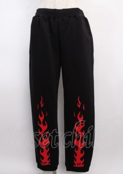 画像1: KRY CLOTHING / HELLOKRYパンツ XL 黒ｘ赤 Y-25-02-26-064-EL-PA-SZ-ZY