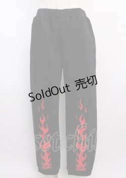 画像1: KRY CLOTHING / HELLOKRYパンツ XL 黒ｘ赤 Y-25-02-26-064-EL-PA-SZ-ZY