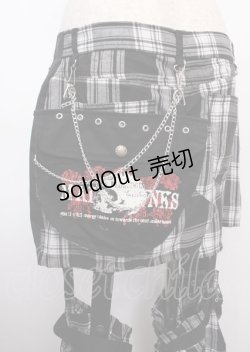 画像5: MAD /フラップ付きチェック柄カスタムセパレートスカート L グレー Y-25-02-26-068-PU-SK-SZ-ZY