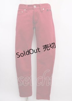 画像1: SEXY DYNAMITE LONDON / カラースキニーパンツ  赤 Y-25-02-26-071-PU-PA-AS-ZS