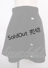 Ank Rouge / サイドフリルスカート M 黒 Y-25-02-26-076-CA-SK-SZ-ZY