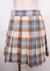 画像1: 【SALE】MILK / TARTANキュロット  サックス×ベージュ Y-25-02-26-081-ML-PA-SZ-ZT425 (1)