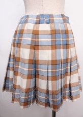 画像2: 【SALE】MILK / TARTANキュロット  サックス×ベージュ Y-25-02-26-081-ML-PA-SZ-ZT425 (2)