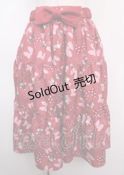 画像1: Emily Temple cute / ミニー&デイジー/Ribbon Ribbon スカート  レッド Y-25-02-26-084-ET-SK-SZ-ZY