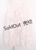 EXCENTRIQUE /Crystal Palaceスカート  白ｘピンク Y-25-02-26-086-EL-SK-AS-ZY