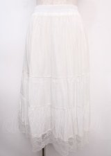 MARBLE / フリルペチスカート M 白 Y-25-02-26-091-GO-SK-SZ-ZS