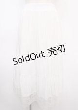 MARBLE / フリルペチスカート M 白 Y-25-02-26-091-GO-SK-SZ-ZS