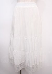 MARBLE / フリルペチスカート M 白 Y-25-02-26-091-GO-SK-SZ-ZS