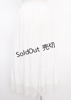 画像2: MARBLE / フリルペチスカート M 白 Y-25-02-26-091-GO-SK-SZ-ZS