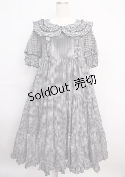 画像1: Physical Drop / 衿付きティアードワンピース長袖  黒ｘ白 Y-25-02-26-020-LO-OP-AS-ZY