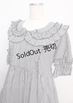 画像3: Physical Drop / 衿付きティアードワンピース長袖  黒ｘ白 Y-25-02-26-020-LO-OP-AS-ZY