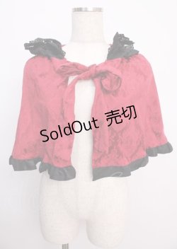 画像1: ATELIER PIERROT / Rose Red Madness 薔薇色の憤怒 ケープ  アカ Y-25-02-26-004-EL-JA-SZ-ZT074