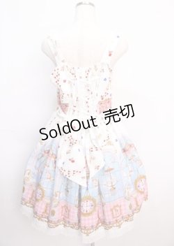 画像2: BABY,THE STARS SHINE BRIGHT / Alice in the Crystal Palace柄Ribbonジャンパースカート  シロ Y-25-02-26-026-BA-OP-SZ-ZY