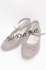 m petit by misako / リボンパンプス M 茶 Y-25-02-27-044-LO-SH-SZ-ZY