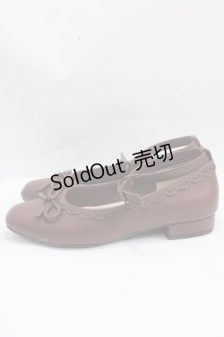 画像2: m petit by misako / リボンパンプス M 茶 Y-25-02-27-044-LO-SH-SZ-ZY
