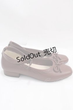 画像4: m petit by misako / リボンパンプス M 茶 Y-25-02-27-044-LO-SH-SZ-ZY