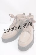 axes femme / レースアップショートブーツ L モカ Y-25-02-27-048-AX-SH-SZ-ZY