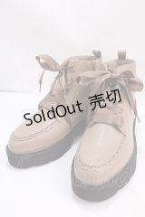 axes femme / レースアップショートブーツ L モカ Y-25-02-27-048-AX-SH-SZ-ZY
